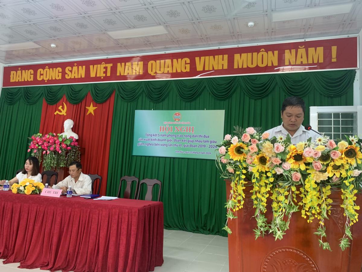 Ông Nguyễn Tấn Cường-PCT Hội Nông dân xã phát biểu